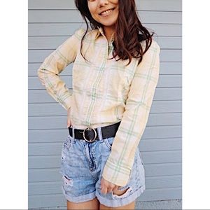 Teenie Weenie | Yellow Plaid Button Up | Size M